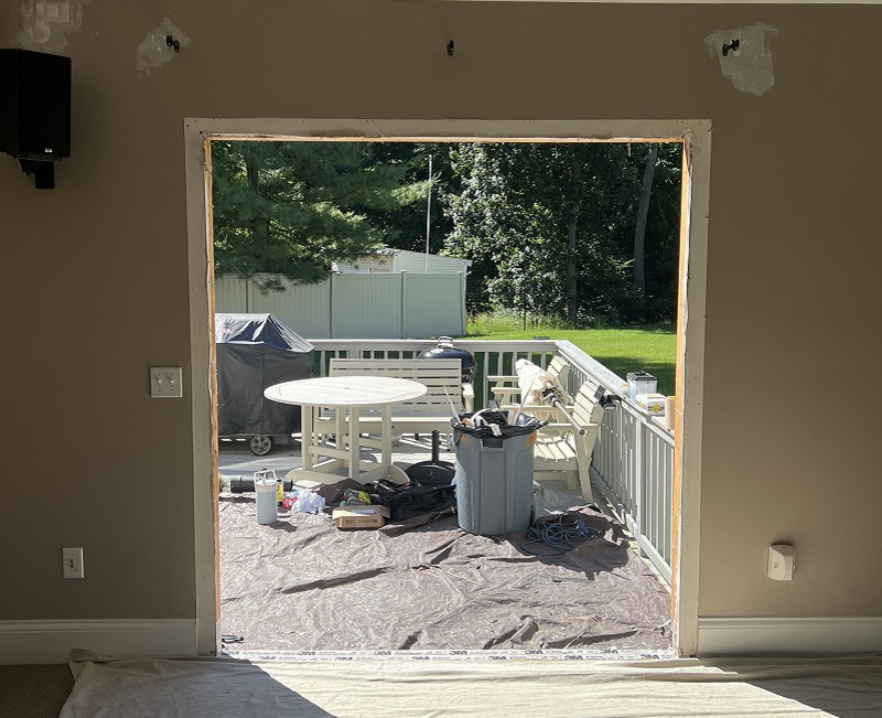 Remove the debris and prepare for installation